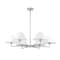 Z-Lite Leila Chandelier, 6-Light, 44 In.W x 10.75 In.H, Brushed Nickel/White Linen 744-44R-BN - alternate 2